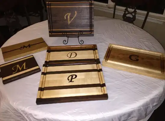 Cutting boards, walnut & maple